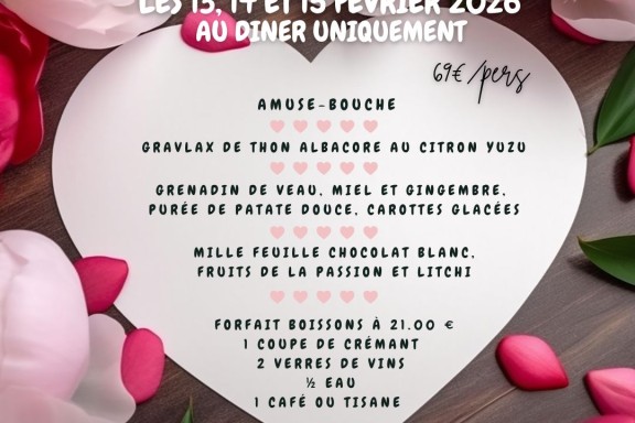 Menu Saint Valentin 2026